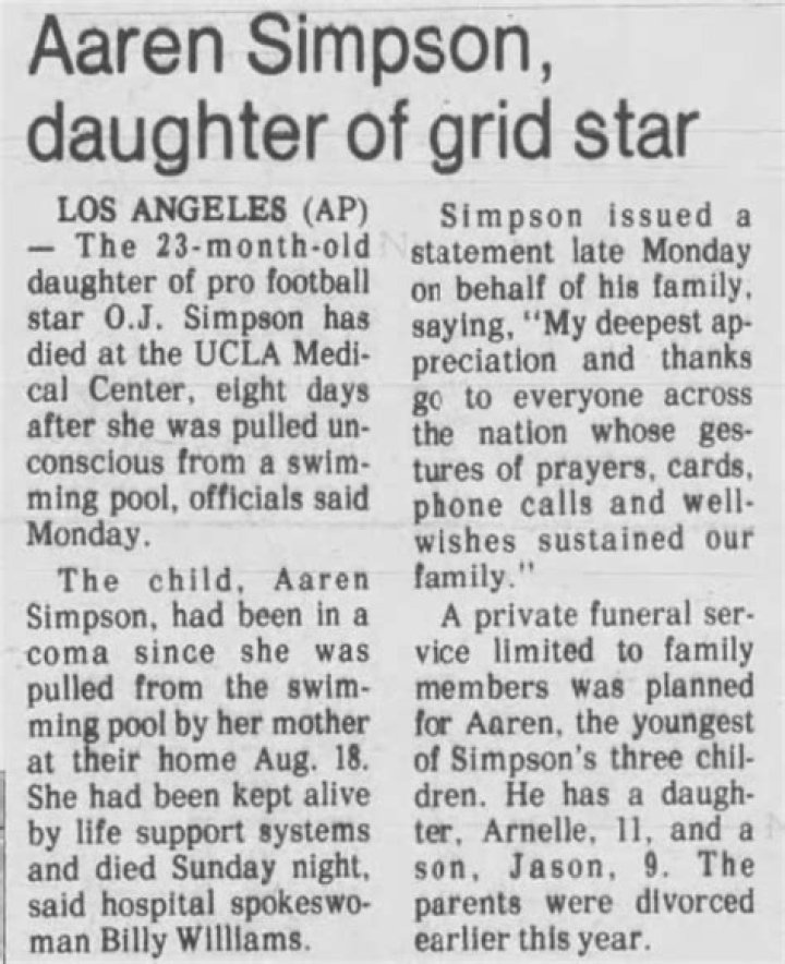 Aaren Simpson | Parents And Death Cause